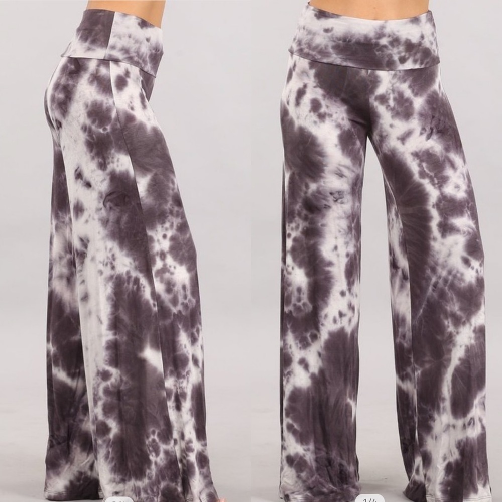 NEW Color! Taupe/Grey Tie Dye Palazzo Pants